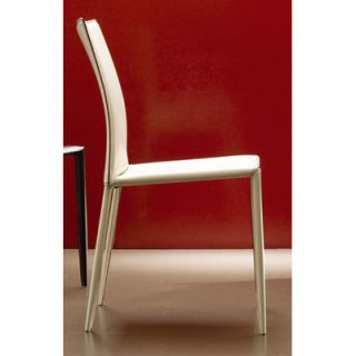 Bontempi Casa Linda Side Chair 04.26 Upholstery Ivory with black stitching