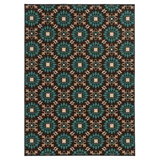 Style Haven Loop Pile Casual Floral Brown/ Blue Nylon Rug (710 X 10) Beige Size 8 x 10
