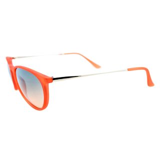 Fantaseyes Womens Harvard Yard Orange Rubberized Plastic Sunglasses