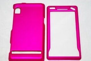 Motorola Android A855 smartphone Rubberized Hard Case   Hot Pink Cell Phones & Accessories