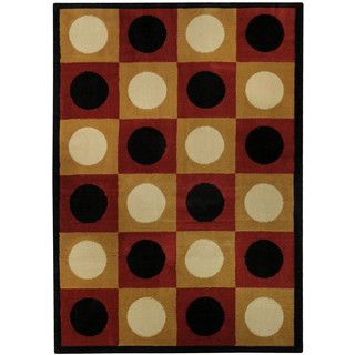 Ephesus Collection Geometric Boxes Dots Contemporary Area Rug (82 X 910)