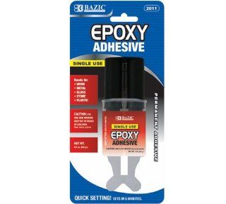 Bazic Quick Setting Epoxy Glue with Syringe Applicator, 0.2 Oz/5.6g (Case of 144)  General Purpose Glues 