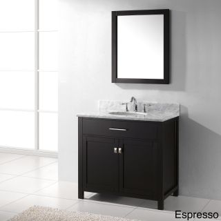 Virtu Virtu Usa Caroline 36 inch Single Sink Bathroom Vanity Set Espresso Size Single Vanities