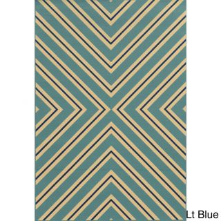 Indoor/ Outdoor Geometric Polypropylene Rug (53 X 76)