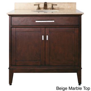 Avanity Avanity Madison 36 inch Single Vanity In Light Espresso Finish With Sink And Top Tan Size Single Vanities