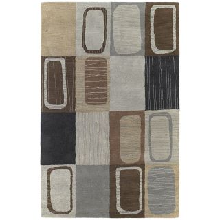 Lawrence Multi Dimensions Hand tufted Wool Rug (76 X 90)