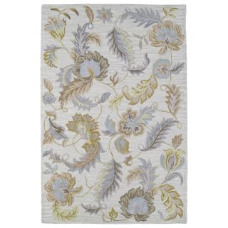 Lawrence Oatmeal Floral Hand tufted Wool Rug (76 X 9)