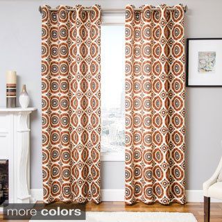Softline Home Fashions Nixa Grommet Top Curtain Panel Orange Size 55 x 96