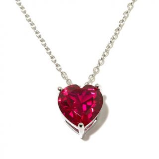 Absolute™ 2.55ct Created Ruby "Eternal Love" Heart Pendant with 18" Chain