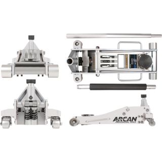 Arcan Professional-Quality Aluminum Quick Rise Service Jack — 3-Ton Lift Capacity, 3 3/4in.–18 1/8in. Lift Range, Model# ALJ3T  Floor Jacks