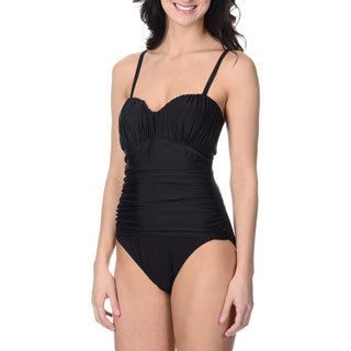 Alicia Simone Womens Solid One piece Swimsuit