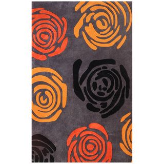 Hand tufted Symphony Floral Rug (8 X 11)