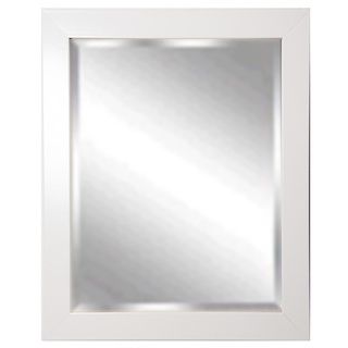 American Made Rayne Glossy White Beveled Wall Mirror