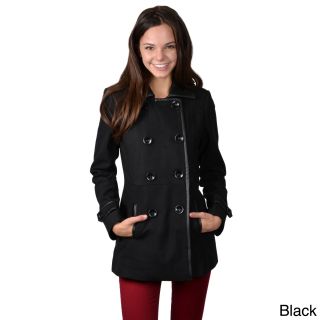 Journee Collection Juniors Double breasted Wide Collar Coat