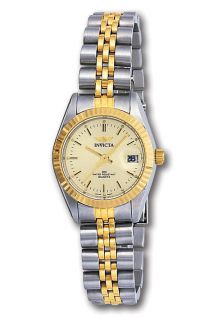 Invicta 8955  Watches,Womens Invicta II Two Tone 18kt Yellow Gold Plated Stainless Steel, Casual Invicta Quartz Watches