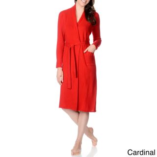 Ply Cashmere Ply Cashmere Womens Self tie Cashmere Robe Red Size M (8  10)
