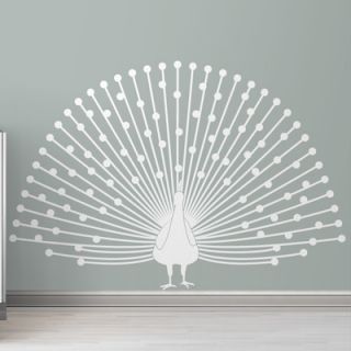 LittleLion Studio Black Label Peacock Wall Decal DCAL VL MD 076 W CC Color W