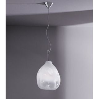 Leucos Fiola S Pendant Light FIOLA S Glass Color Satin White Smoked with Sil