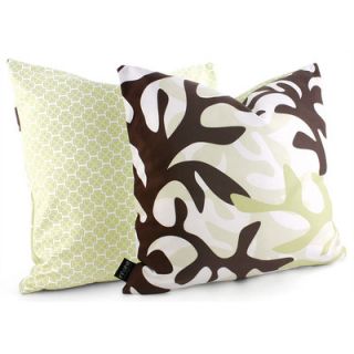 Inhabit Spa Reef Suede Throw Pillow REAQ Size 18 x 18, Color Moss
