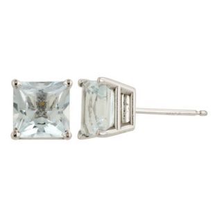 cut aquamarine stud earrings in 14k white gold orig $ 259 00 220