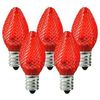 Bag of 25, C7 LED Retrofit Replacement Bulbs, Dimmable, Red   Led Household Light Bulbs