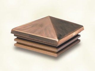 Woodway Products 870.1824 Cedar Copper Mission Pyramid Post Cap, 4 by 4 Inch   Decking Caps  