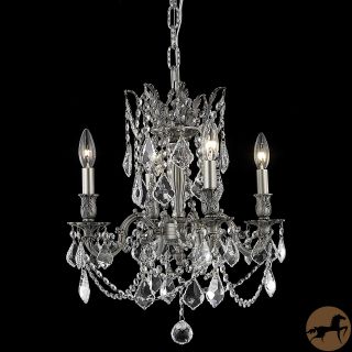 Christopher Knight Home Zurich 4 light Royal Cut Crystal And Pewter Chandelier