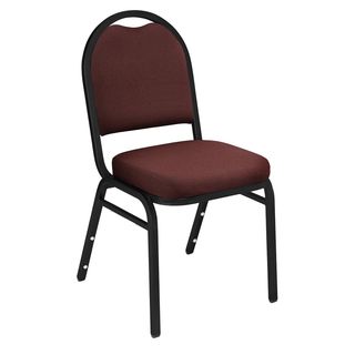 Maroon Upholstered Stacking 24 chair And Dolly Set