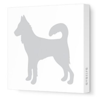 Avalisa Silhouette   Dog Stretched Wall Art Dog Silhouette