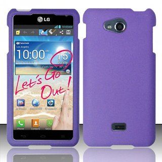 Purple Hard Cover Case for LG Spirit 4G MS870 Cell Phones & Accessories