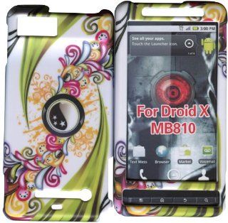 Green Leaves Motorola Droid X MB810, X2 MB870, Dantona X2 MB870, Verizon Case Cover Hard Phone Case Snap on Cover Rubberized Touch Faceplates Cell Phones & Accessories