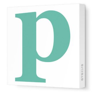 Avalisa Letter   Lower Case p  Stretched Wall Art Lower Case p