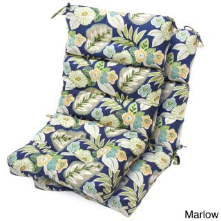 3 section Contemporary Outdoor High Back Chair Cushion (set Of 2)