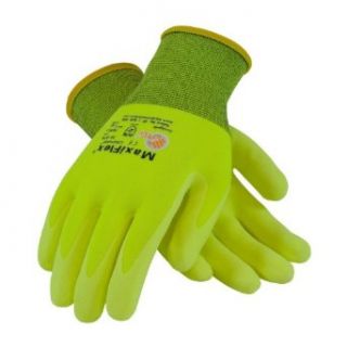 G TEK Maxiflex Ultimate 34 874FY HI VIS Seamless Knit Coated Gloves   Pair S XL (Large) Clothing