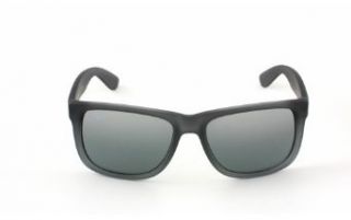 New Ray Ban RB4165 852/88 Justin Rubber Gray/Gray Silver Mirror Gradient Lens 55mm Sunglasses Shoes