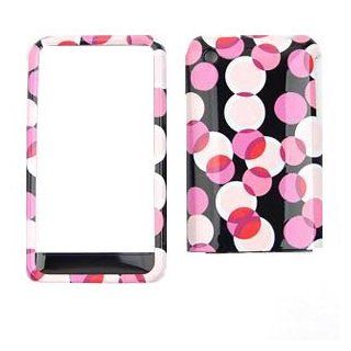 Apple Iphone 3G Faceplate Snap on Protective Cover   Pink Dots on Black Cell Phones & Accessories