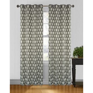 Hourglass Grey/black 95 Inch Curtain Panel Pair