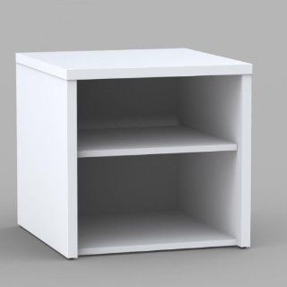 Liber   T Media Storage Unit (White) (18.25"H x 19.75"W x 18.875"D)   Bookcases