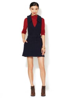 Spread Collar Shift Dress with Belt by Anna Sui