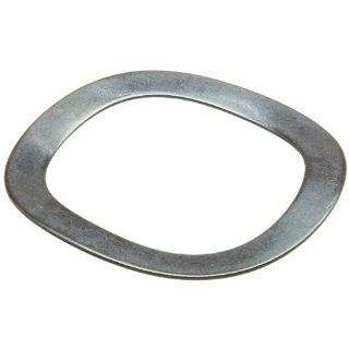 Wave Washers, High Carbon Steel, 3 Waves, Inch, 0.65" ID, 0.855" OD, 0.01" Thick, 0.03" Compressed Height, 4lbs Load, (Pack of 10) Flat Springs