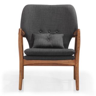 Madison Charcoal Linen Lounge Chair