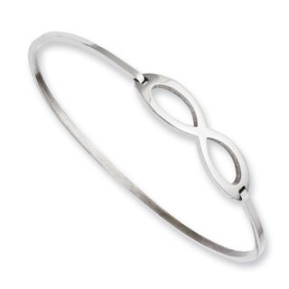 Slip On Infinity Bangle in Stainless Steel   8   Zales