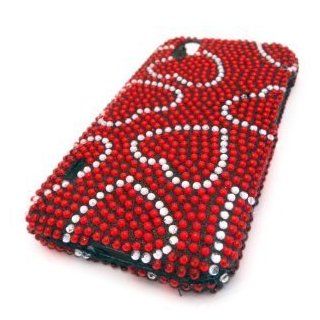 LG LS855 Marquee Red Heart Collage Gem Jewel Hard Smooth Sprint Case Skin Cover Protector Cell Phones & Accessories