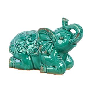 Turquoise Ceramic Elephant
