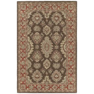 Hand tufted Lawrence Brown Kashan Wool Area Rug (76 X 9)