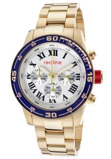 Red Line 60046  Watches,Mens Volt Chronograph Silver Dial Gold Tone Ion Plated Stainless Steel, Chronograph Red Line Quartz Watches