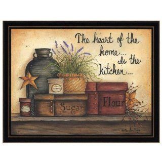 The Craft Room Mary 333 Heart of The Home, Sixteen by Twelve Inch Country Inspirational Shaker Framed Print by Mary June   Shelving Hardware  