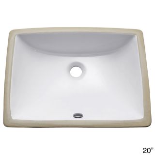 Avanity White Vitreous China Undermount Bathroom Sink