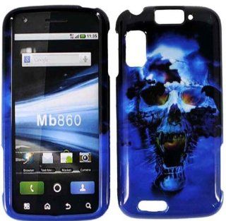 Blue Skull Hard Case Cover for Motorola Atrix 4g MB860 Cell Phones & Accessories