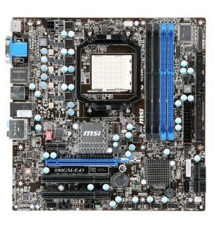 MSI 880GM E43 Socket AM3 AMD 880G HDMI mATX AMD Bare Motherboard Computers & Accessories